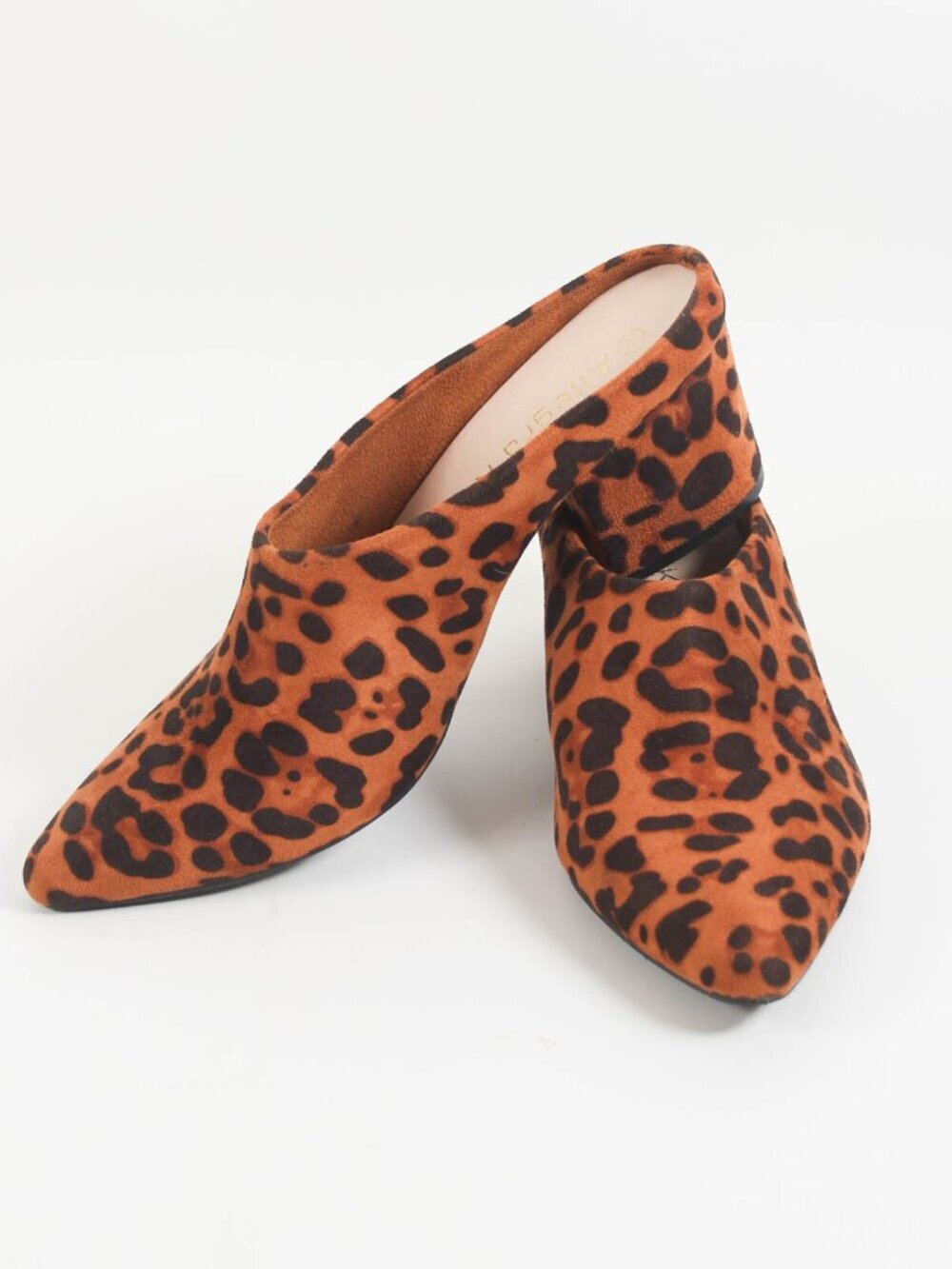 Allegra K Leopard Print Mule Heels Size 9.5
